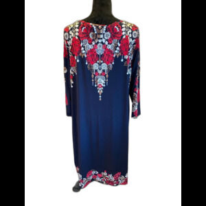 JM Collection Dress Women Plus Size 1X Boat Neck Black Party Dress Formal Fancy